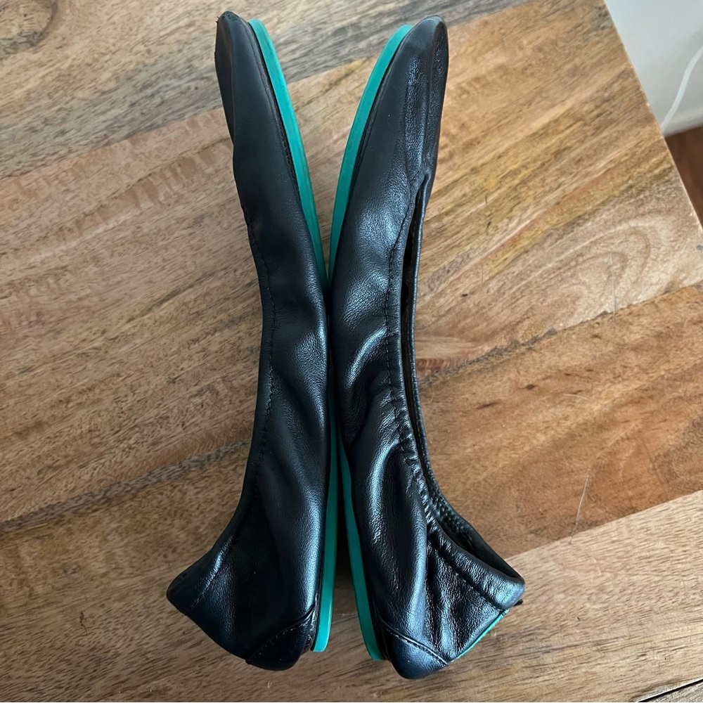 Tieks by Gavrieli Matte Black Leather Casual Slip On Flats Shoes Size 9 - Picture 7 of 10